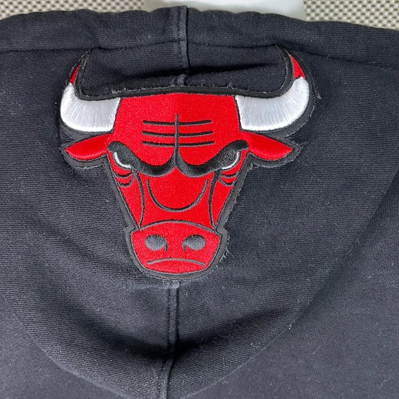 PRO Standard Chicago Bulls Velvet Lettering Embroidered Bulls Hoodie - Picture 8 of 16